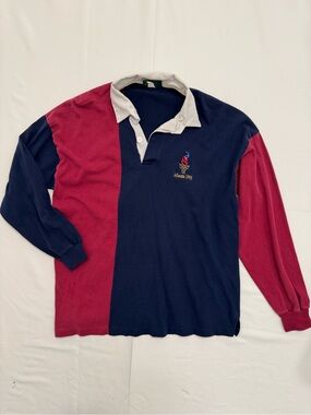Vintage 1996 Atlanta Olympics Rugby Shirt XL USA Colorblock